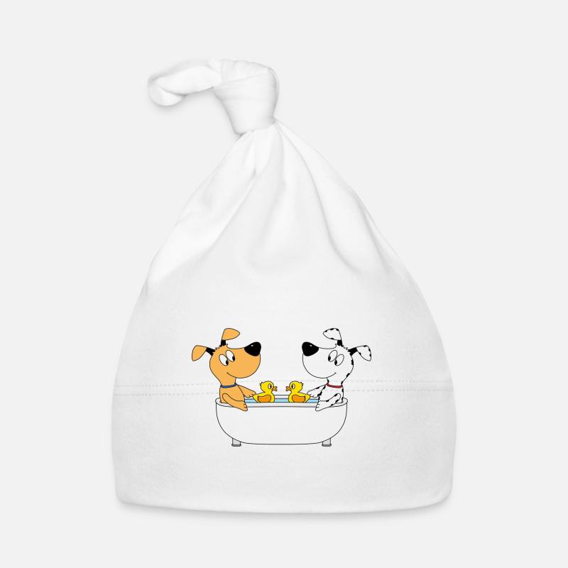 HUNDE - BADEWANNE - BADEENTEN - LIEBE - HUND Baby Bio-Mütze