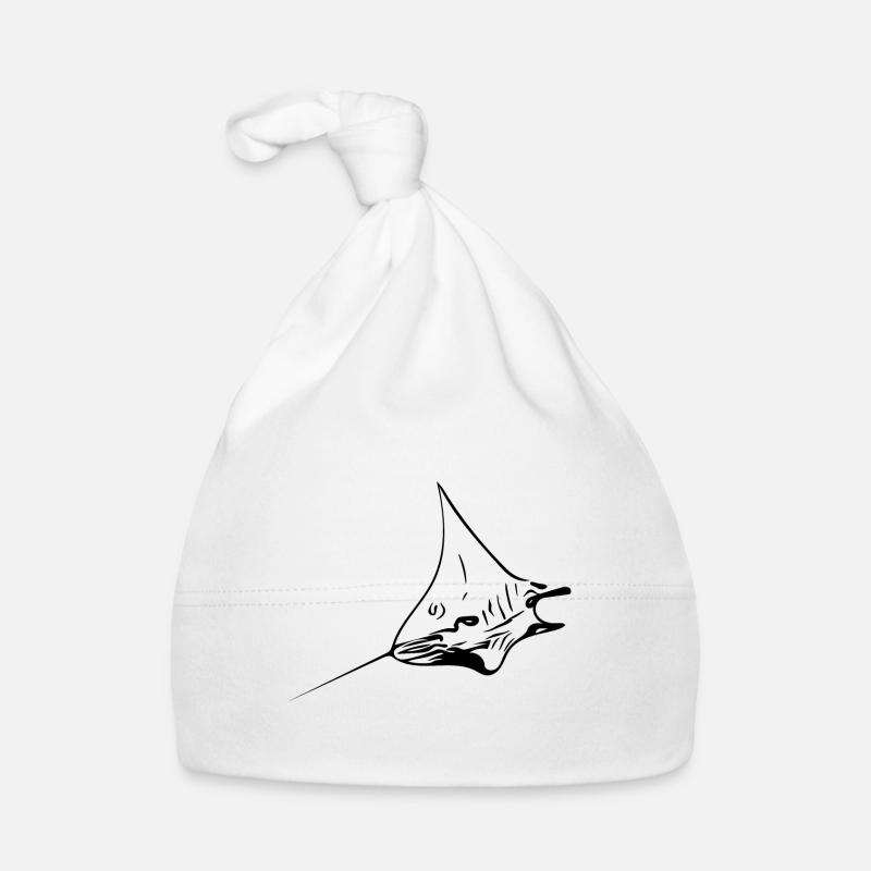 Eleganter Mantarochen im Flug Baby Bio-Mütze