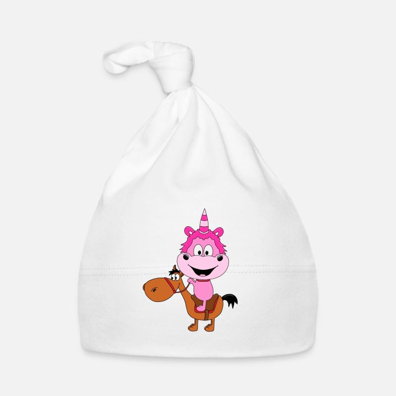 PFERD - PONY - EINHORN - REITEN - TIERISCH Baby Bio-Mütze