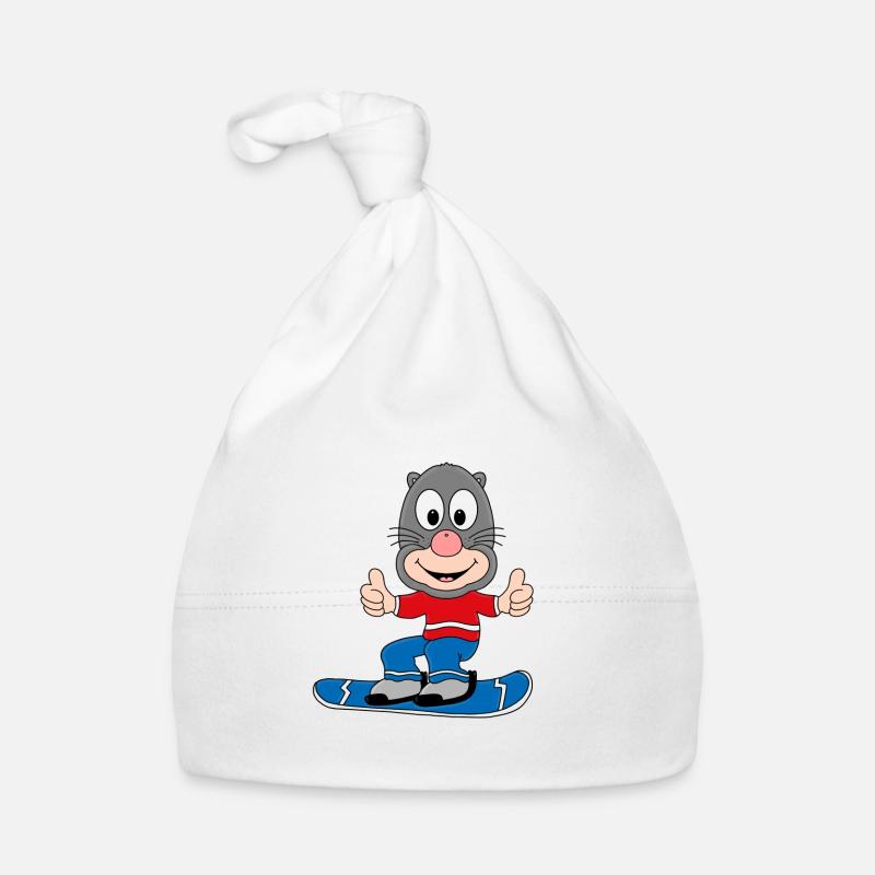 MAULWURF - SNOWBOARD - WINTERSPORT - TIER Baby Bio-Mütze