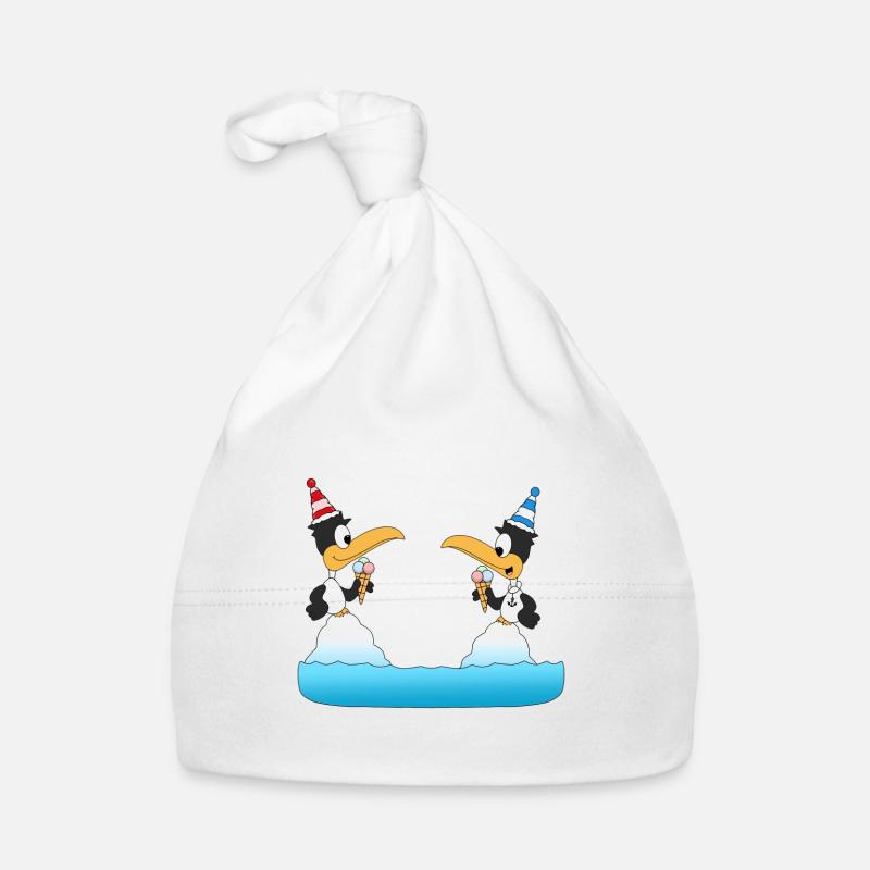 PINGUINE - EIS - TIERE - WINTER - LIEBE - LOVE Baby Bio-Mütze