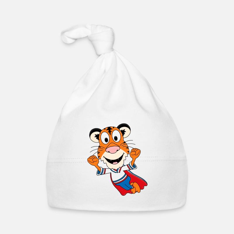 TIGER - SUPERHELD - TIER - TIERISCH - BABY - KIND Baby Bio-Mütze