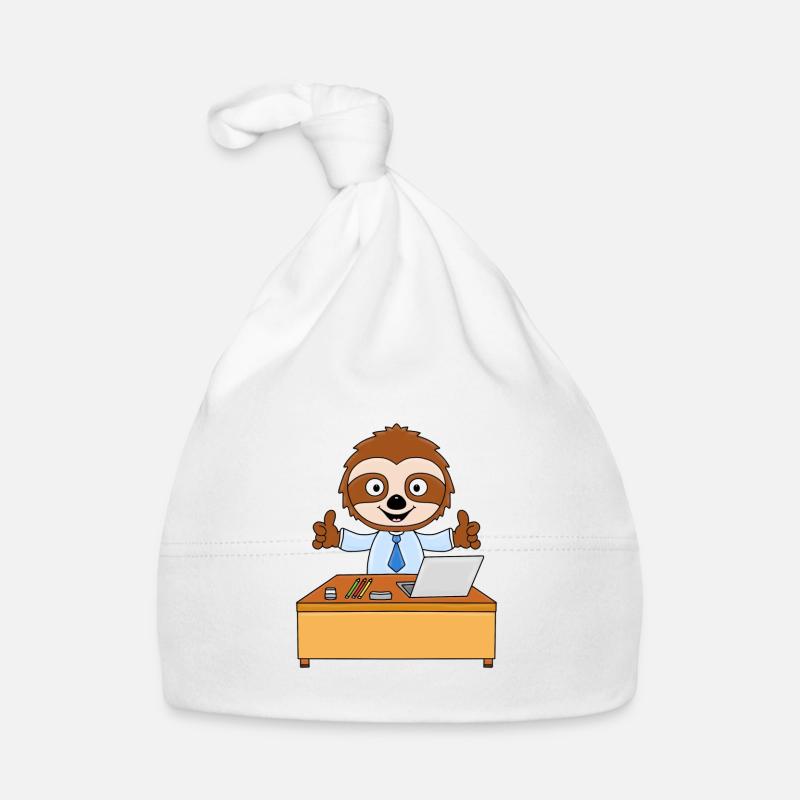 FAULTIER - JOB - BERUF - ARBEIT - CHEF - ARBEITER Baby Bio-Mütze