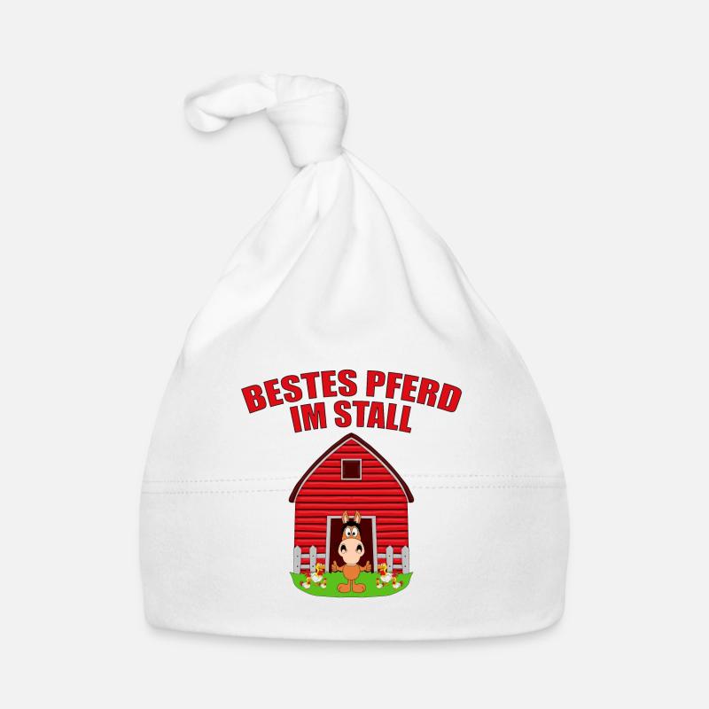 BESTES PFERD IM STALL - REITEN - PFERDE - TIER Baby Bio-Mütze