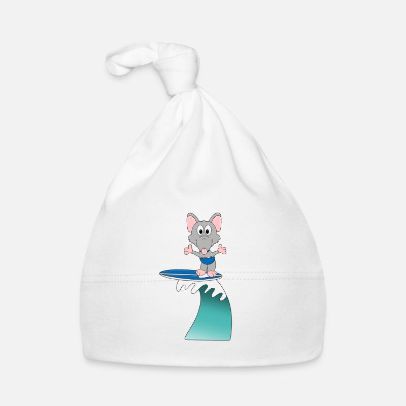 WASSERRATTE - SURFER - WELLENREITER - WASSERSPORT Baby Bio-Mütze