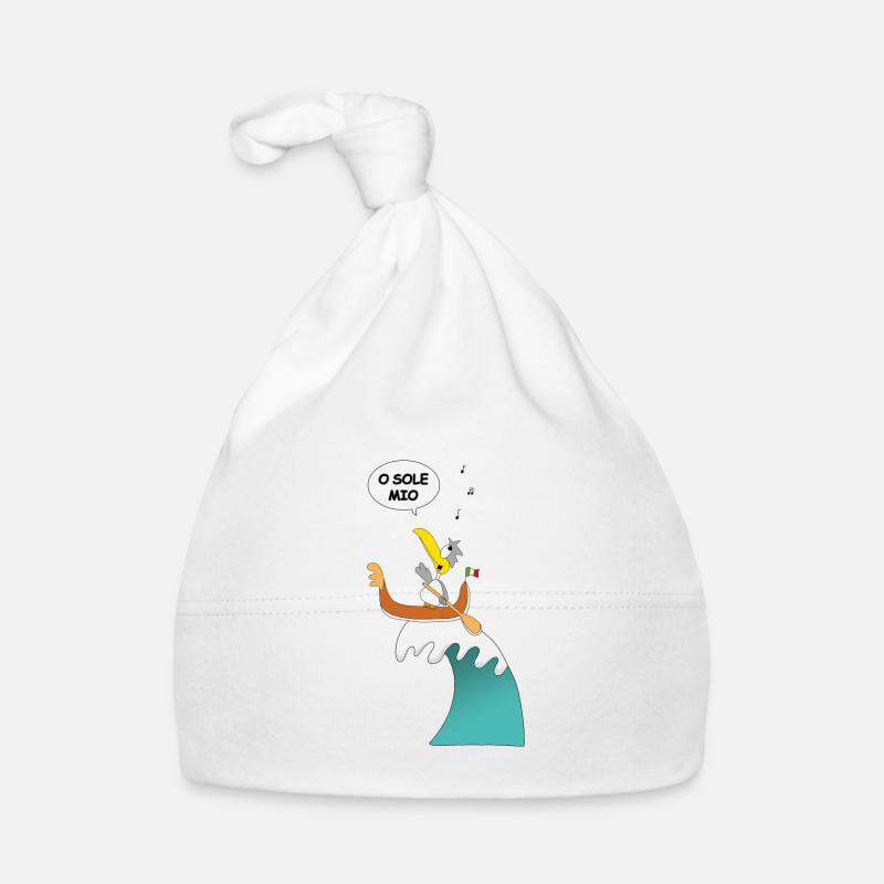 MÖWE - ITALIEN - GONDOLIERE - SURFER - O SOLE MIO Baby Bio-Mütze