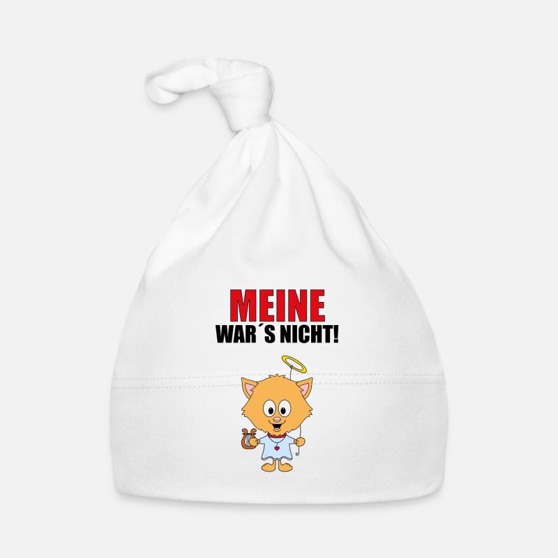 MEINE WAR´S NICHT - KATZE - ENGEL - KÄTZCHEN Baby Bio-Mütze