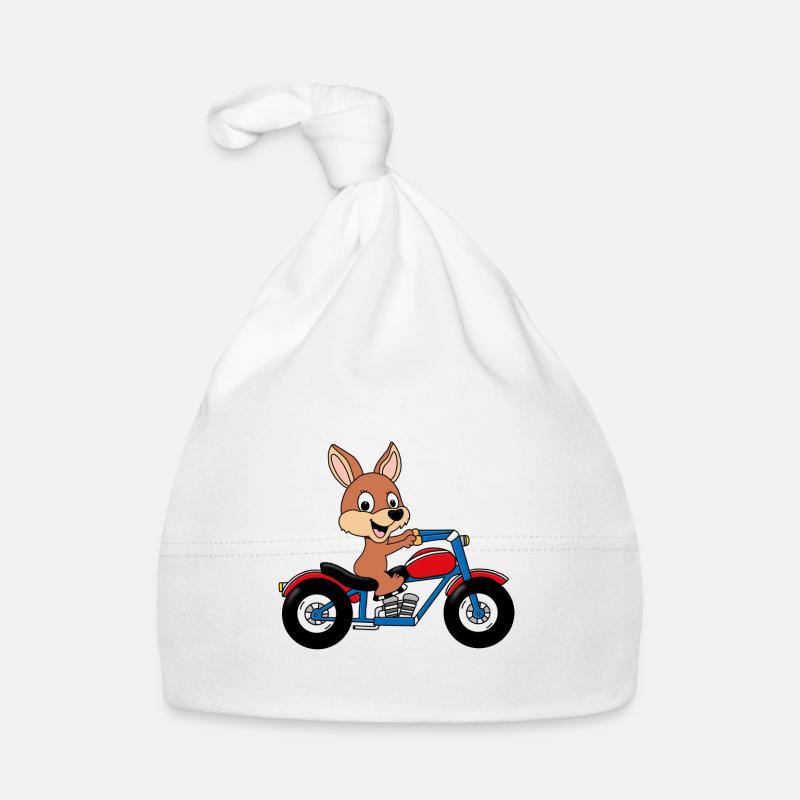 KÄNGURU - MOTORRAD - BIKER - TIER - TIERISCH - GUT Baby Bio-Mütze