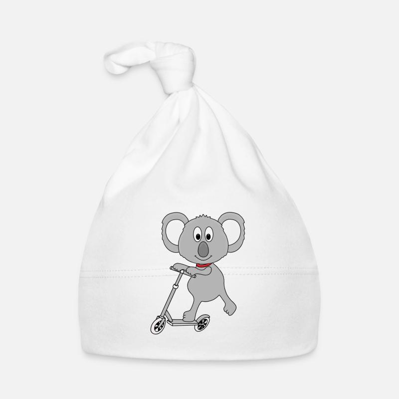 KOALA - ROLLER - TIER - KIND - BABY - SPORT Baby Bio-Mütze
