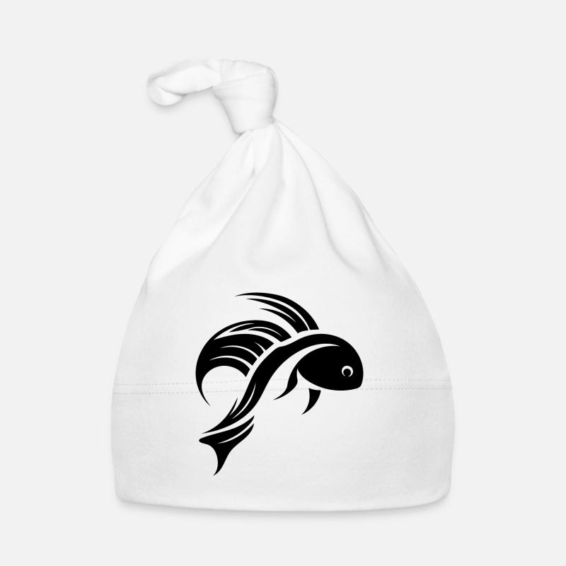 Tatouage de portrait de poisson de combat Bonnet bio Bébé