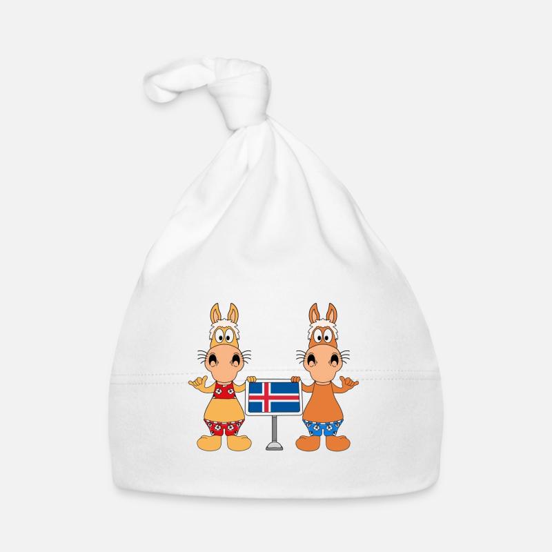 ISLANDPFERDE - ISLÄNDER - ISLAND - SHAKA - PFERDE Baby Bio-Mütze