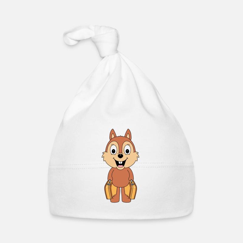 REISE - URLAUB - EICHHÖRNCHEN - AUSWANDERER - TIER Baby Bio-Mütze