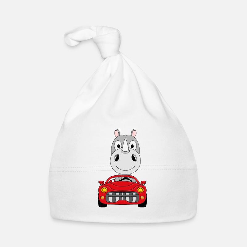 AUTO - NASHORN - CABRIO - TIER - TIERISCH Baby Bio-Mütze