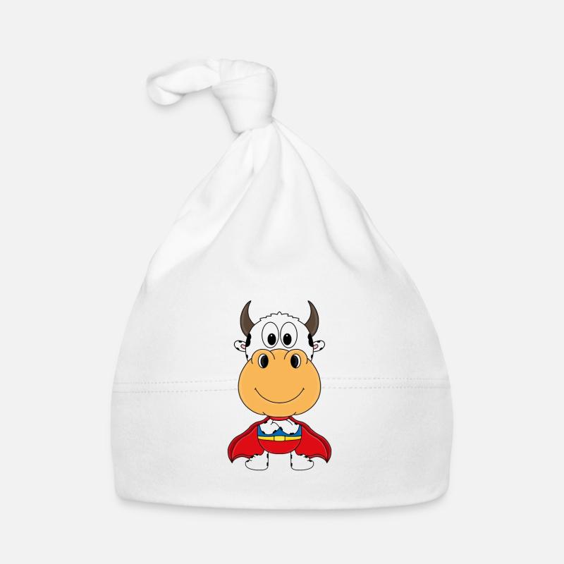 KUH - SUPERHELD - BAUERNHOF - BAUER - TIER Baby Bio-Mütze