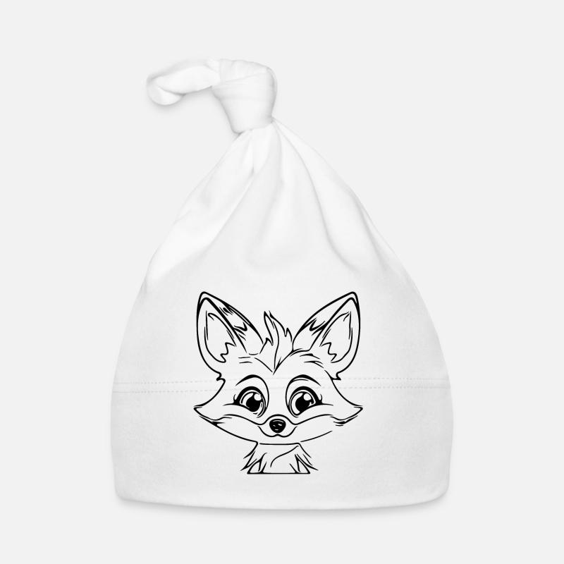 Mignon Mignon Enfants Fox - Bonnet bio Bébé - blanc