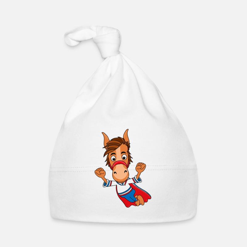 SUPERHELD - PFERD - PONY - TIER - KIND - BABY Baby Bio-Mütze