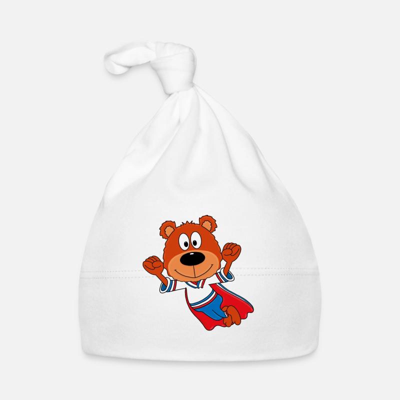TEDDY - SUPERHELD - TEDDYBÄR - KINDER - BABYS Baby Bio-Mütze