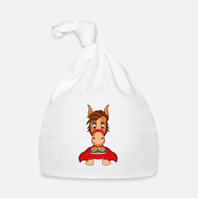 PFERD - PONY - SUPERHELD - TIER - KINDER - BABYS Baby Bio-Mütze