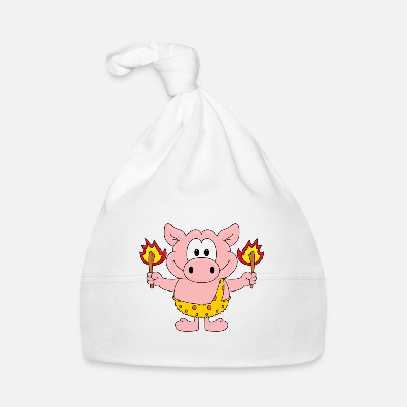 SCHWEIN - FEUER Baby Bio-Mütze