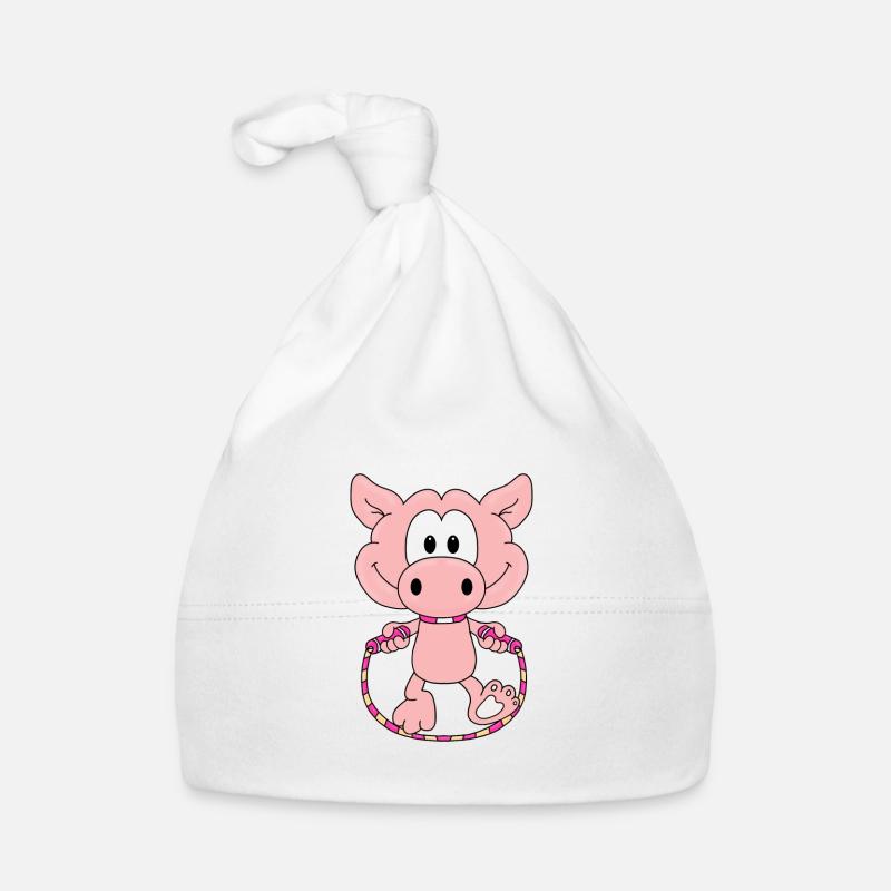 SCHWEIN - SPRINGSEIL Baby Bio-Mütze