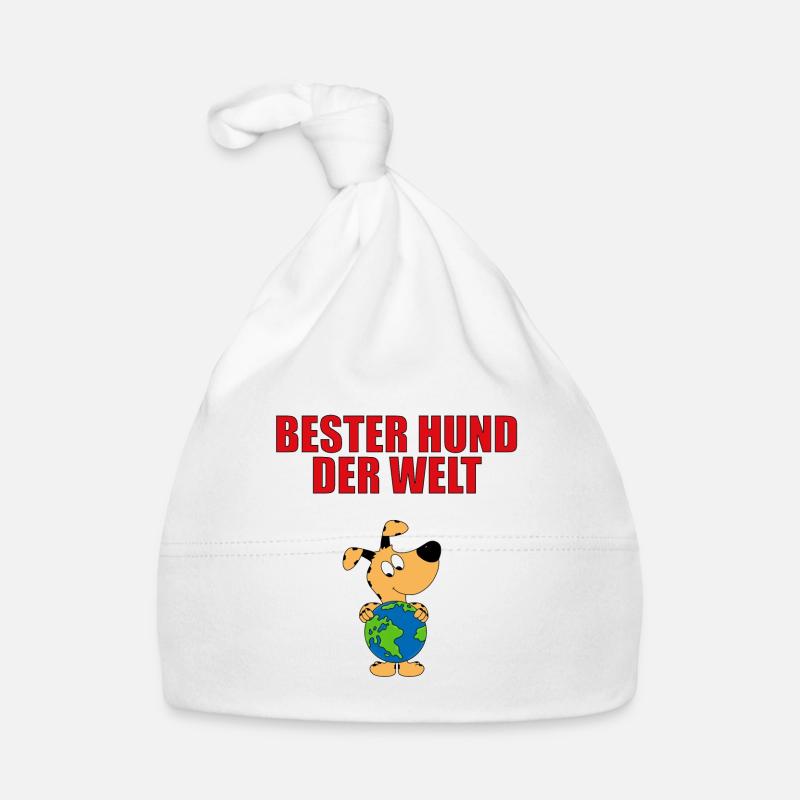 BESTER HUND DER WELT - Baby Bio-Mütze - Weiß