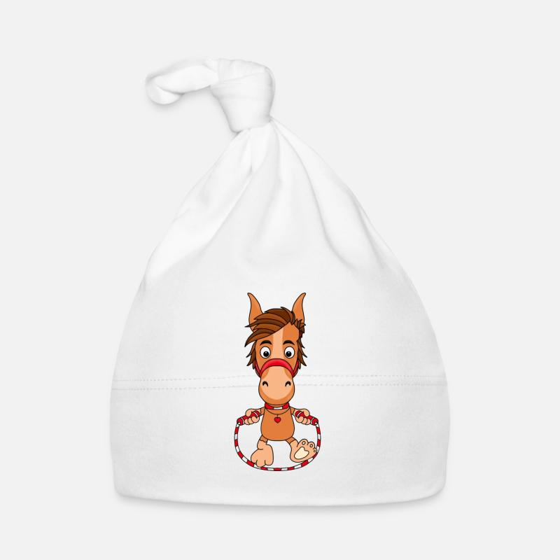 PFERD - PONY - PFERDE - PONYS - SPRINGSEIL Baby Bio-Mütze