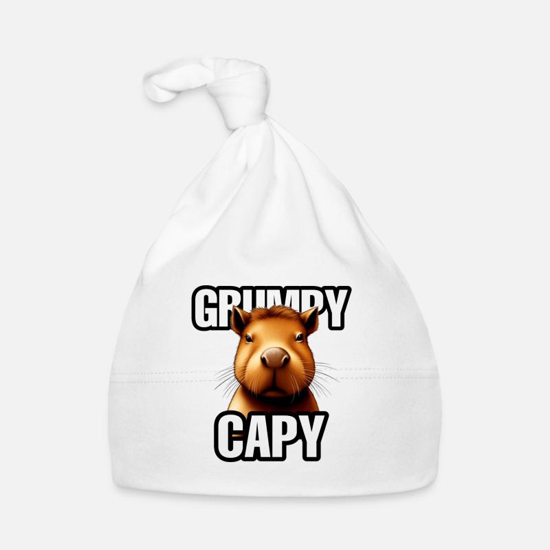 Grumpy Capybara - Ok I pull up Meme - Animal mignon Bonnet bio Bébé