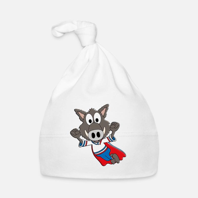 WILDSCHWEIN - KEILER - SUPERHELD - TIER - KINDER Baby Bio-Mütze