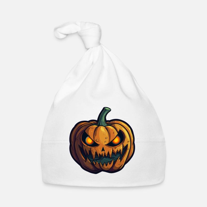 Glowing Eyes Wild Halloween Pumpkin Grimace Organic Baby Cap