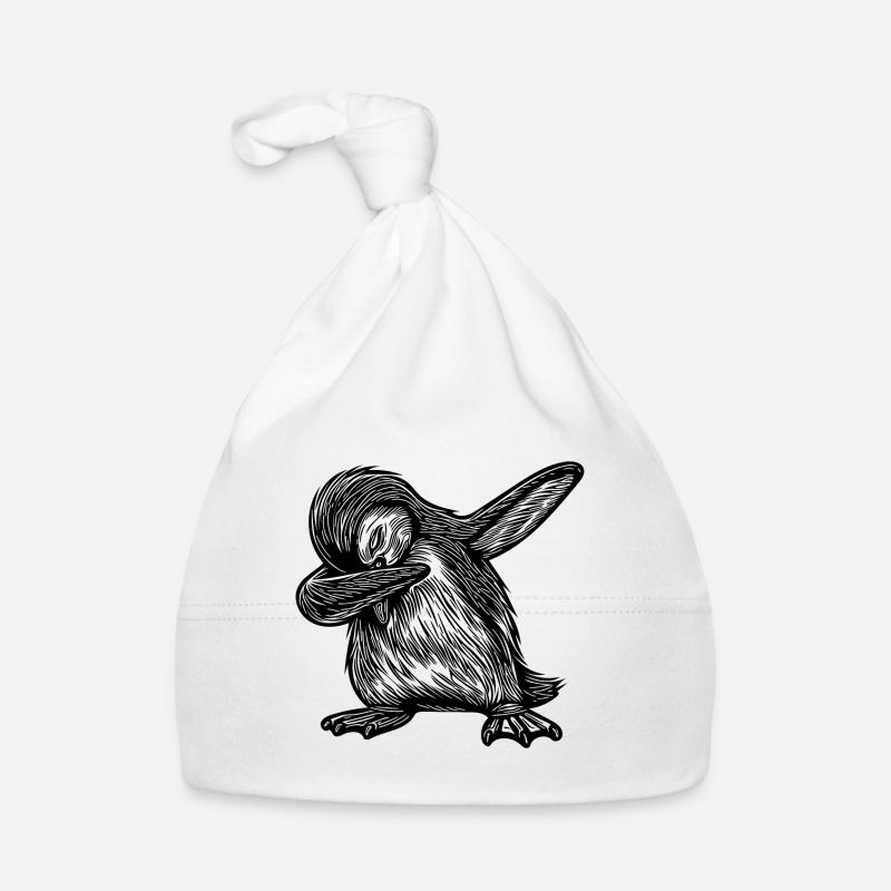 Mignon pingouin broussaillé petit pingouin dabbing Bonnet bio Bébé