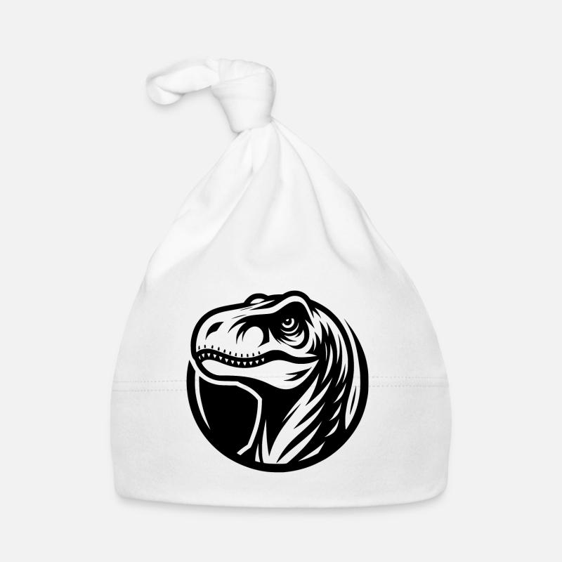Grinning Raptor Logo Style Organic Baby Cap