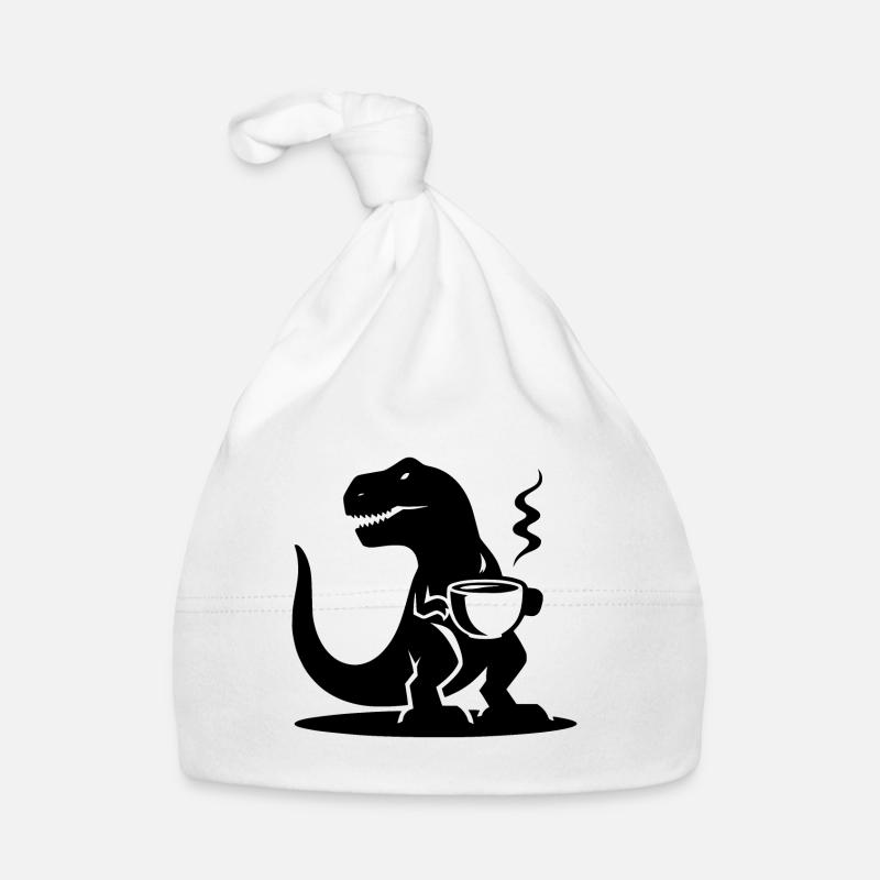 T-Rex avec tasse à café Evil Caffeine Dinosaur Bonnet bio Bébé