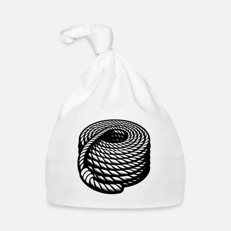 Braided Rope Rolled Maritime Rope Design Organic Baby Cap