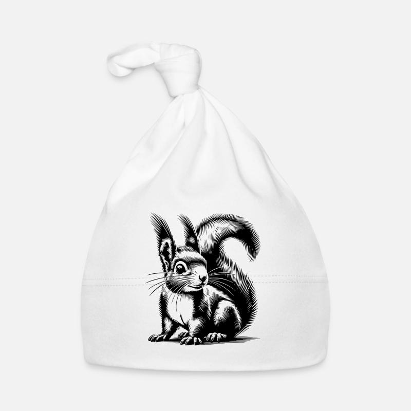 Bébé Enfants Écureuil Crayon Dessin Bonnet bio Bébé