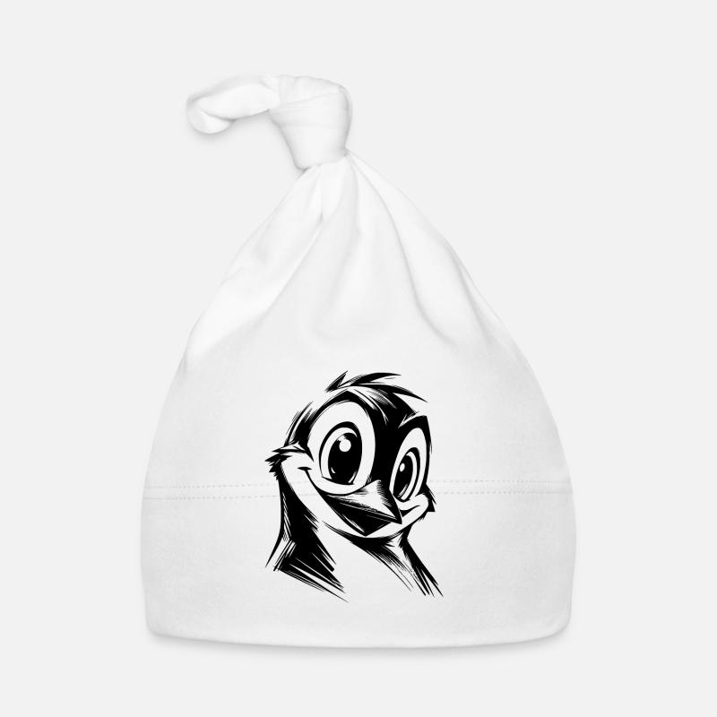 Pinguin Cartoon Bleistift Zeichnung Style Baby Bio-Mütze