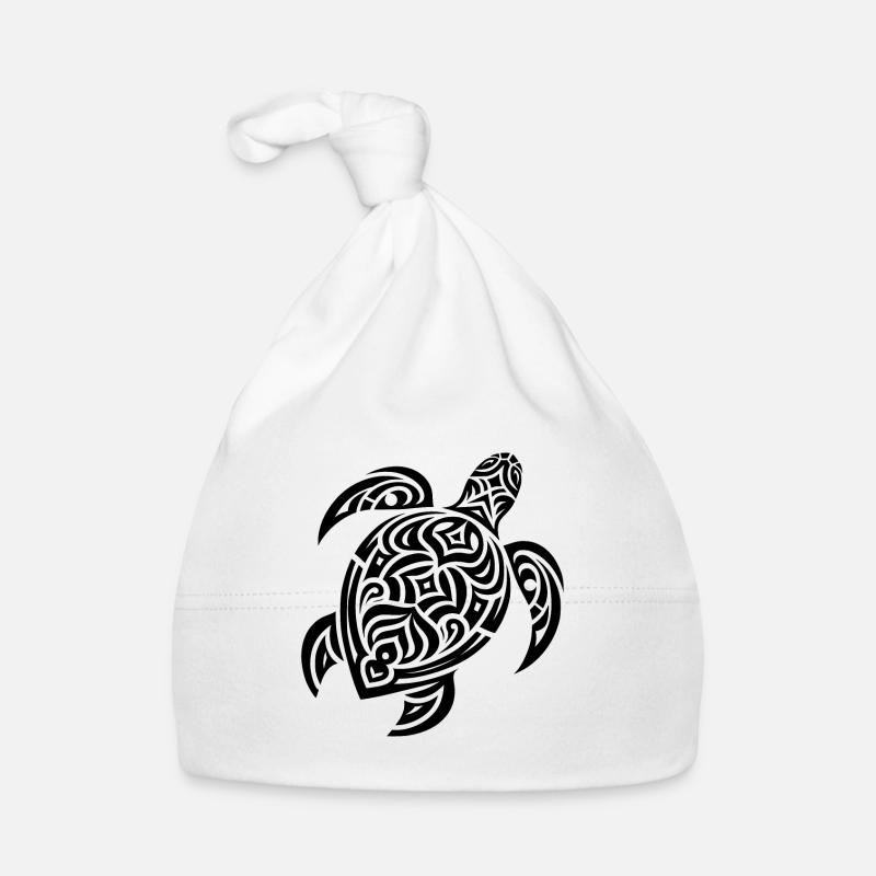 Elegant Tribal Tattoo Water Turtle Organic Baby Cap