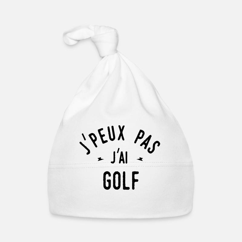 j'peux pas j'ai golf - Bonnet bio Bébé - blanc