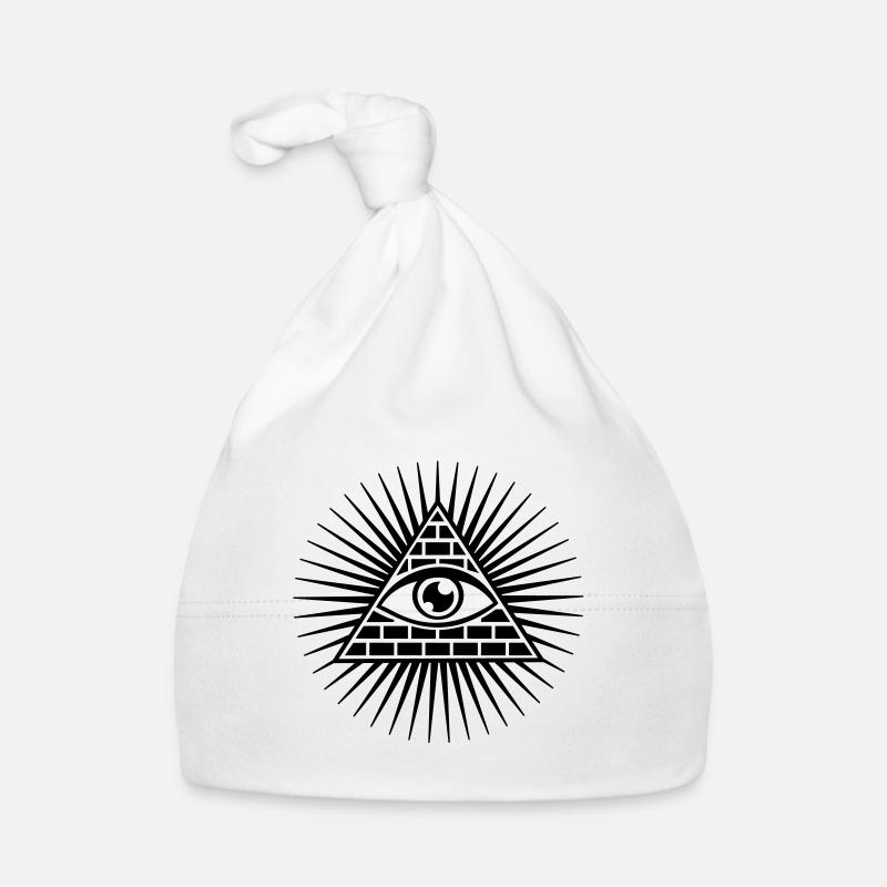 All seeing eye, god, providence, pyramid, triangle Organic Baby Cap