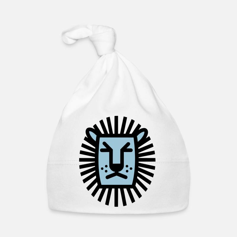 Lion - Lion - line drawing Organic Baby Cap
