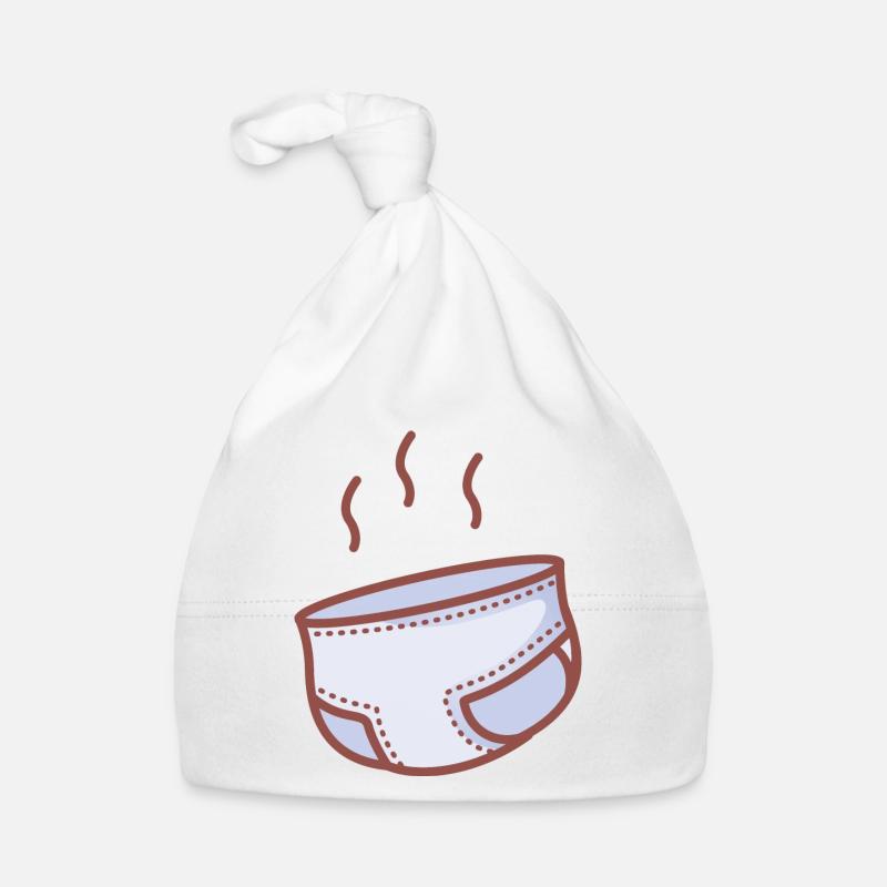 Windel - Baby Bio-Mütze - Weiß