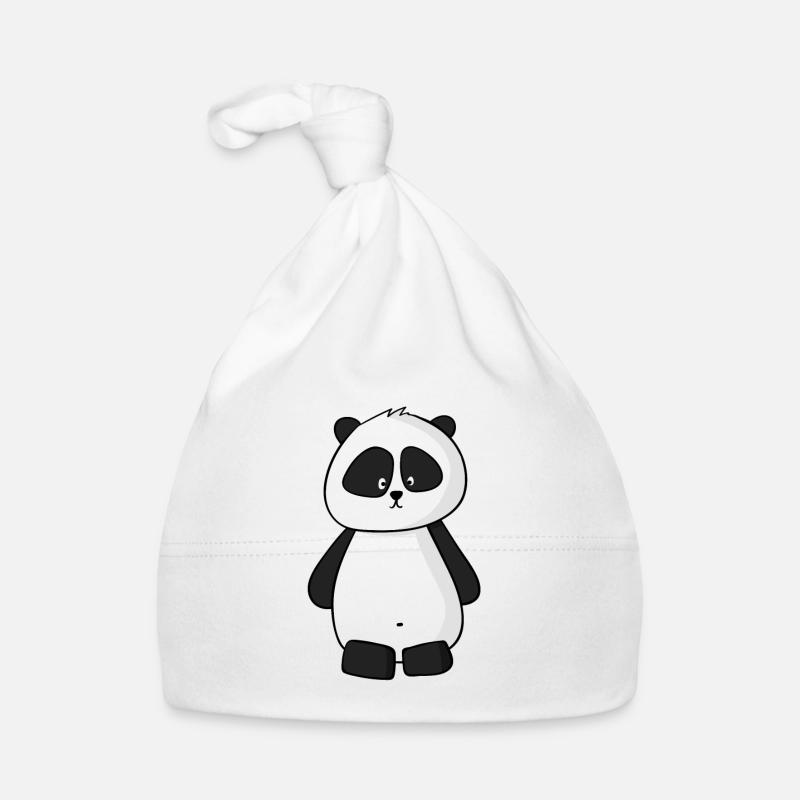 Panda - Baby Bio-Mütze - Weiß
