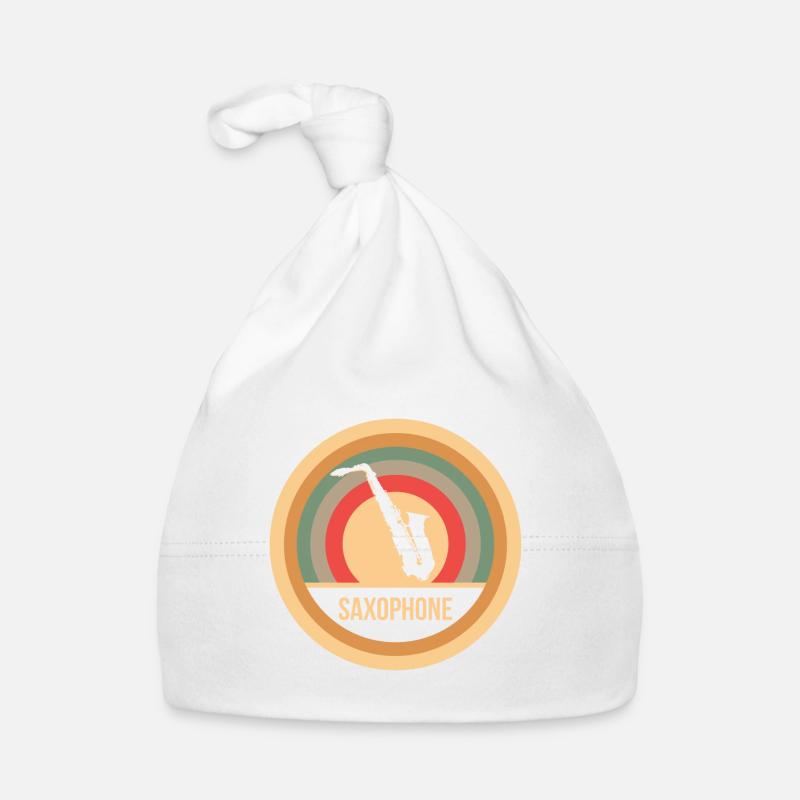 Saxophone Retro Organic Baby Cap