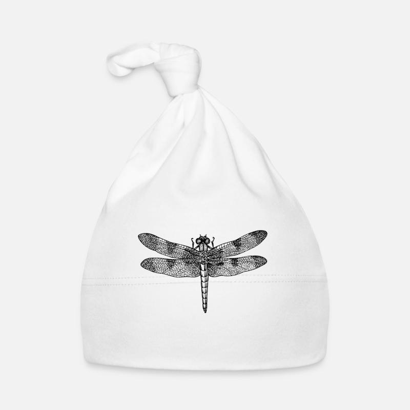 Dragonfly dragonfly drawing insect outline retro Organic Baby Cap