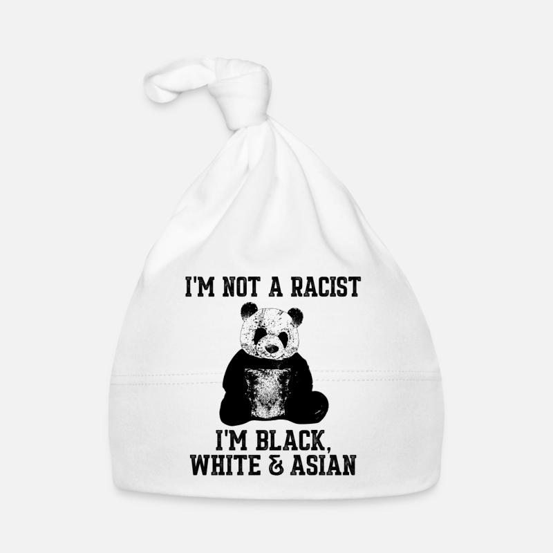 Panda - I * m not a racist Organic Baby Cap