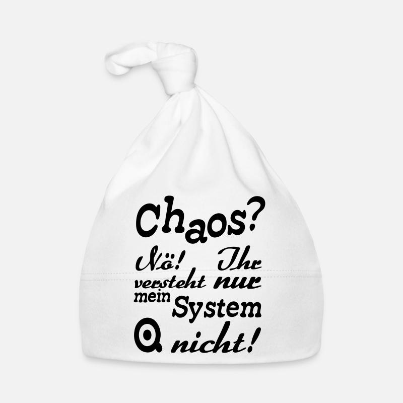 Chaos? Nö! - Fun, ADHS, Sprüche, Geschenk Baby Bio-Mütze