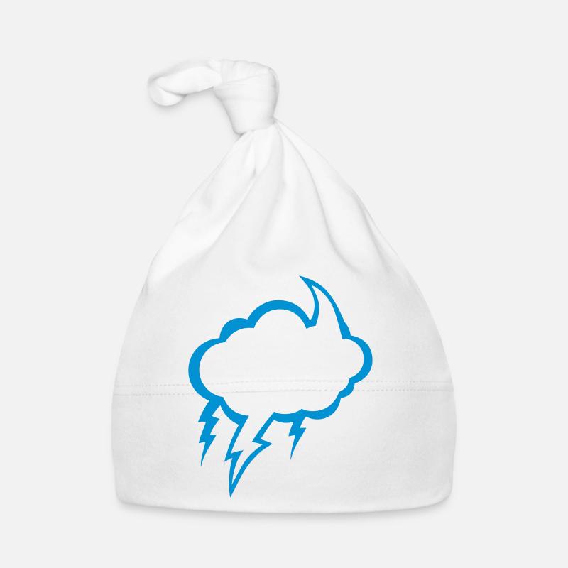 bubble cloud eclair dark cloudy lightning 2210 Organic Baby Cap