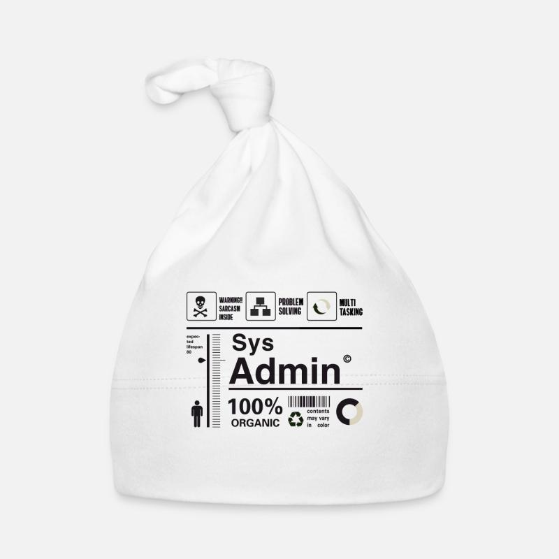 Sys Admin Pingouin Ordinateur Nerd pc Platine cpu ner Bonnet bio Bébé