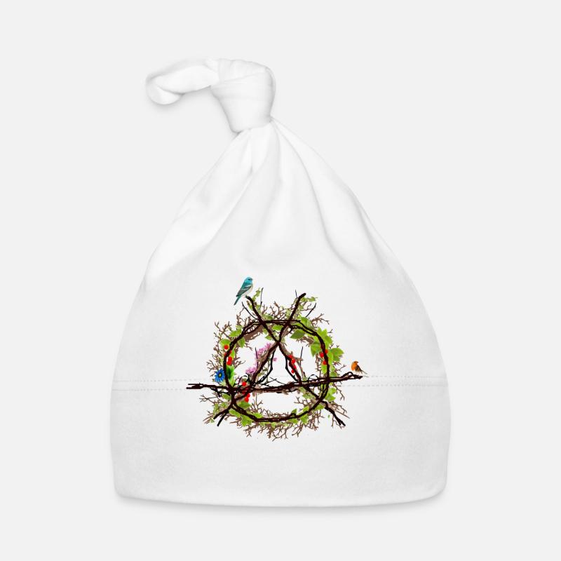 green anarchy logo Organic Baby Cap