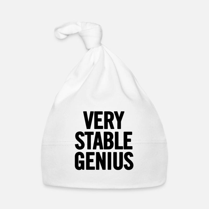 Very Stable Genius Noir - Bonnet bio Bébé - blanc