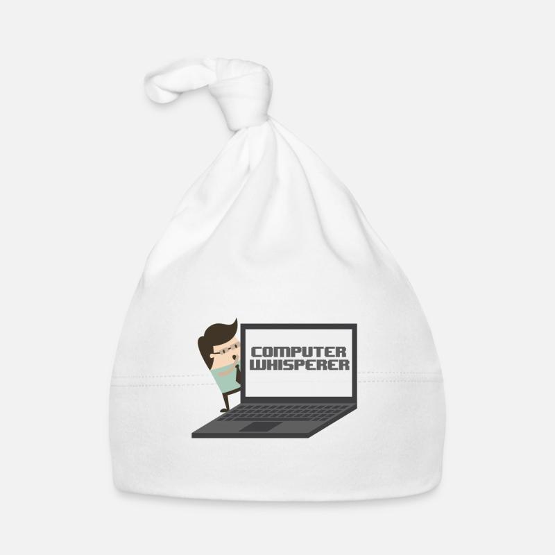 Computer Whisperer - Computer nerd and understander. - Organic Baby Cap - white